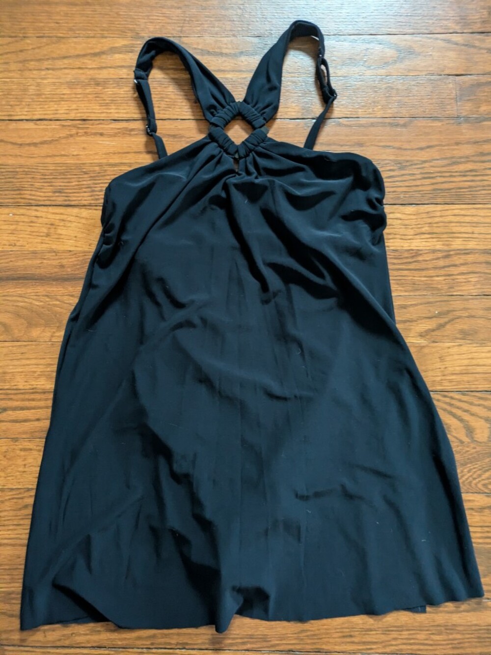 Mgicsuit Classic Black Women's Swimsuit - Halter With Dress Overlay 10